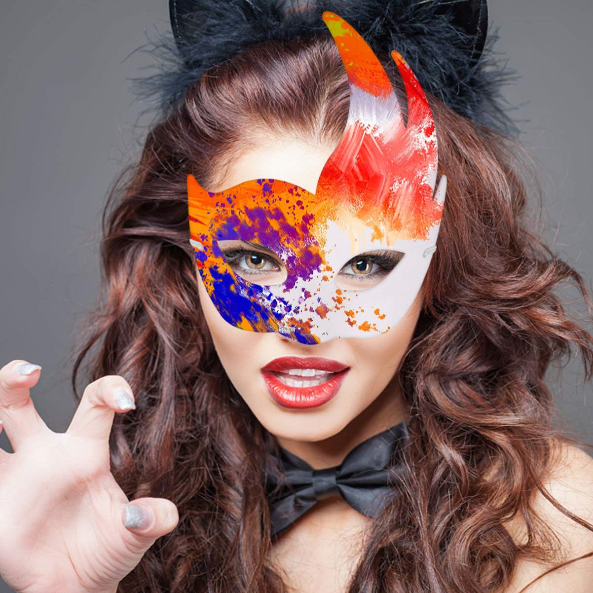 HEALLILY Malbare Papiermaske 12Pcs Diy Vollgesichts-Cosplay- Leere Halbgesichts-Maskerademasken Opernmasken Einfache Karnevalmaske für Halloween-Malerei-Partydekorationen (?) Weiße Gesichtsmaske
