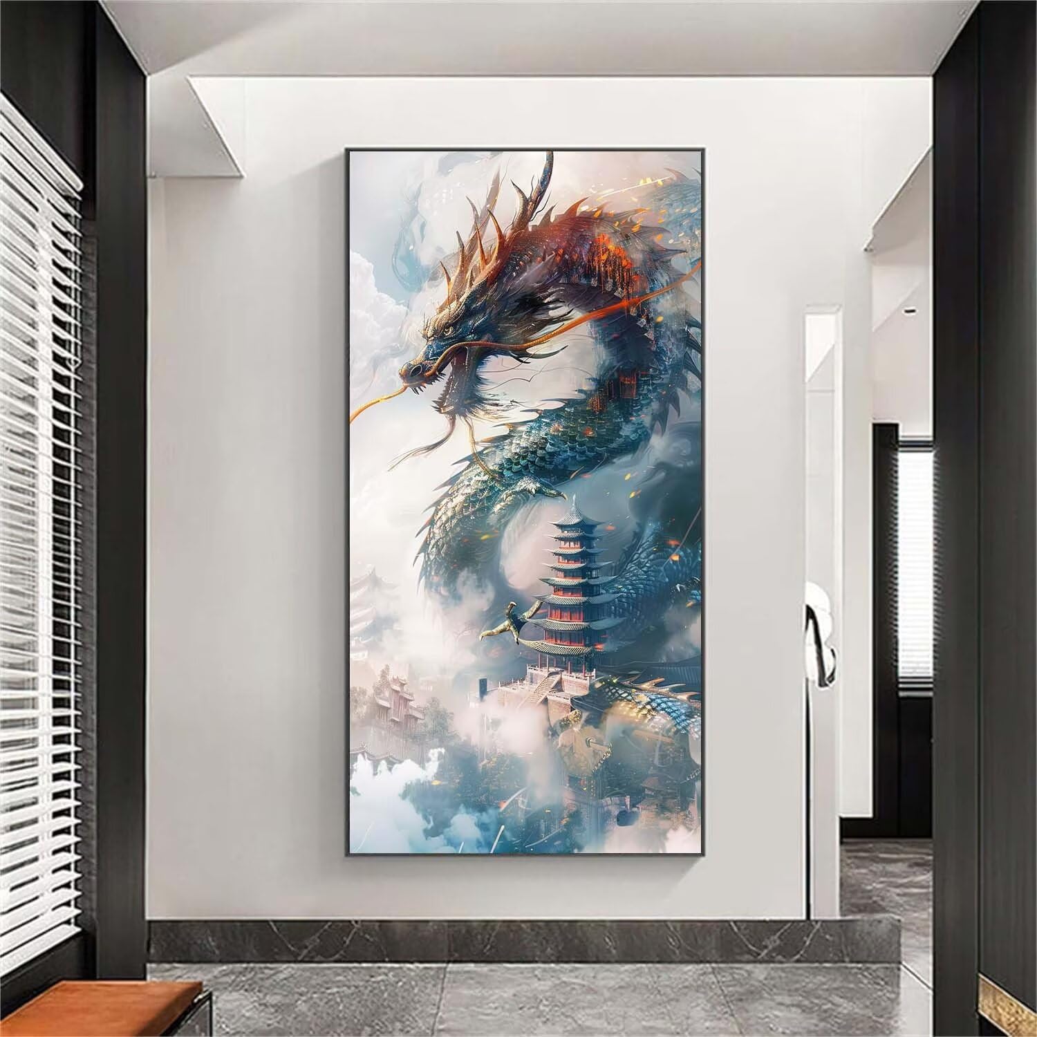 Kit Peinture Diamant 5D Mont Fuji Porte Torii - 30x40 Cm - Art Diamant Complet Pour Adultes Débutants - Déco Maison - 10