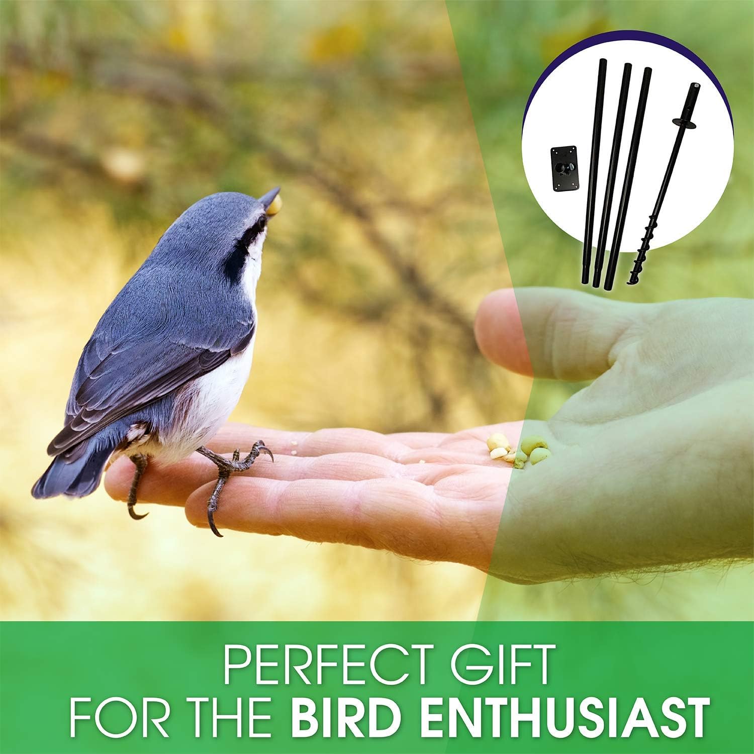 Erva Tool & Die 5 Piece Feeder Pole Set with Twist-in Ground Socket