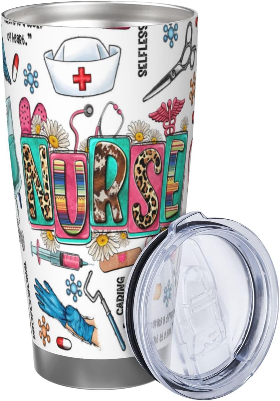 Nurse Gifts for Women - Vacuum Insulated Stainless Steel Tumbler, Coffee Mug, Water Bottle - 20oz Nurse Appreciation Gift - Image 8