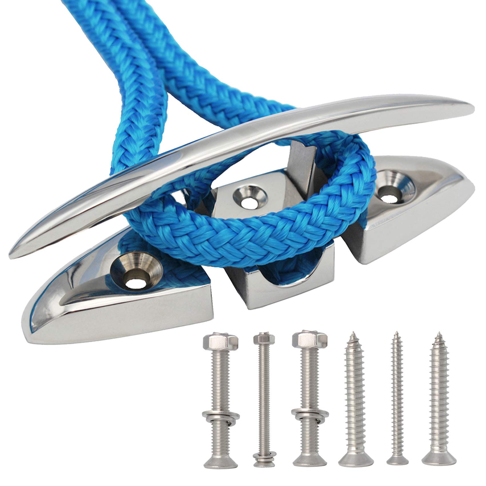 VEITHI 316 Stainless Steel Boat Folding Cleats 5 Inch