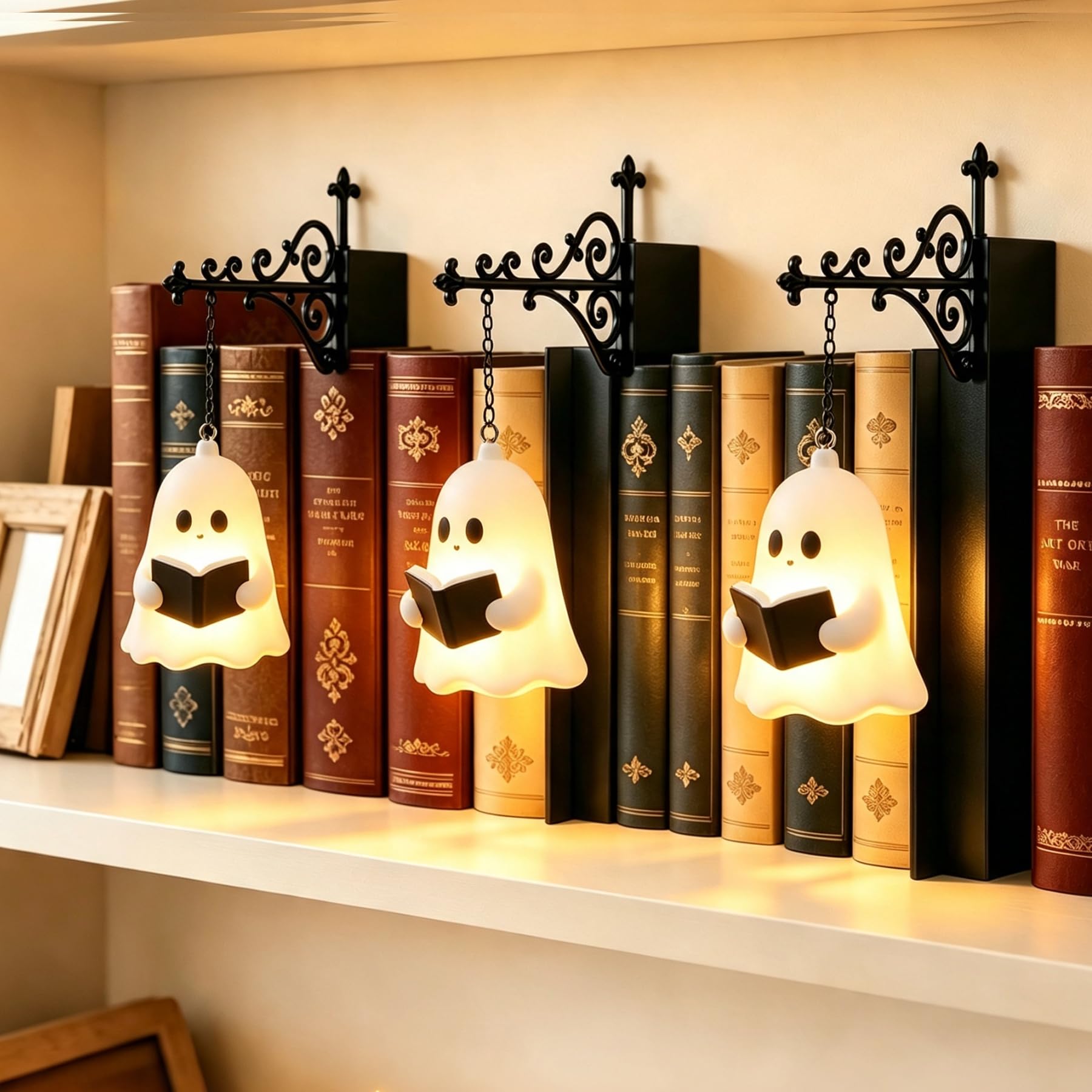 Library Lantern Mini Bookshelf Lamp，Reading Ghost：3