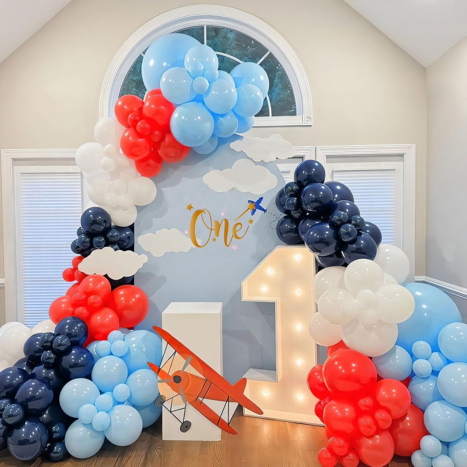 Pastel Blue Balloons Different Sizes 135pcs 18 12 10 5 Inch Baby Blue Balloon Arch Kit Garland for Birthday Party Graduation Baby Shower Gender Reveal Easter Anniversary Party Decoration