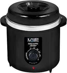 Mega Bell, Panela aquecedora de cera para depilação, Termocera, Cera-Matic Júnior, Sem refil, Bivolt, 400g, Preto