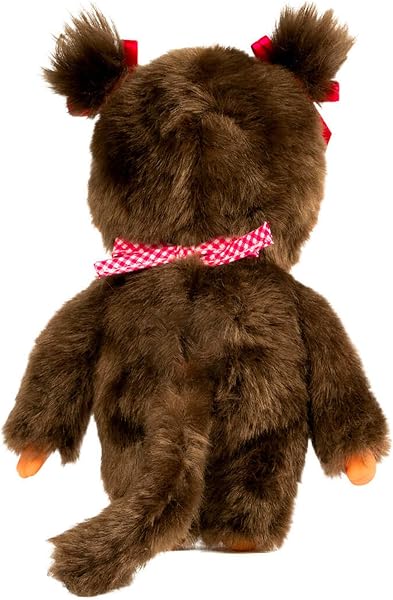 Monchhichi Bandai Peluche Bavaglino Rosa e Bianco - Peluche Scimmietta Iconica degli Anni '80 - Morbidissima peluche 20 cm per bambini, adulti - Giocattolo per Bambini dai 2 anni in su - 25555 - 4