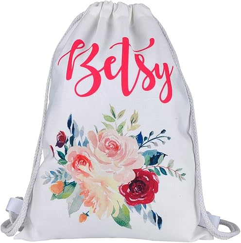Bolso personalizado de la mochila de la lona del cordón del bolso del gimnasio de encargo, bolso del regalo, Blanco, Cordón