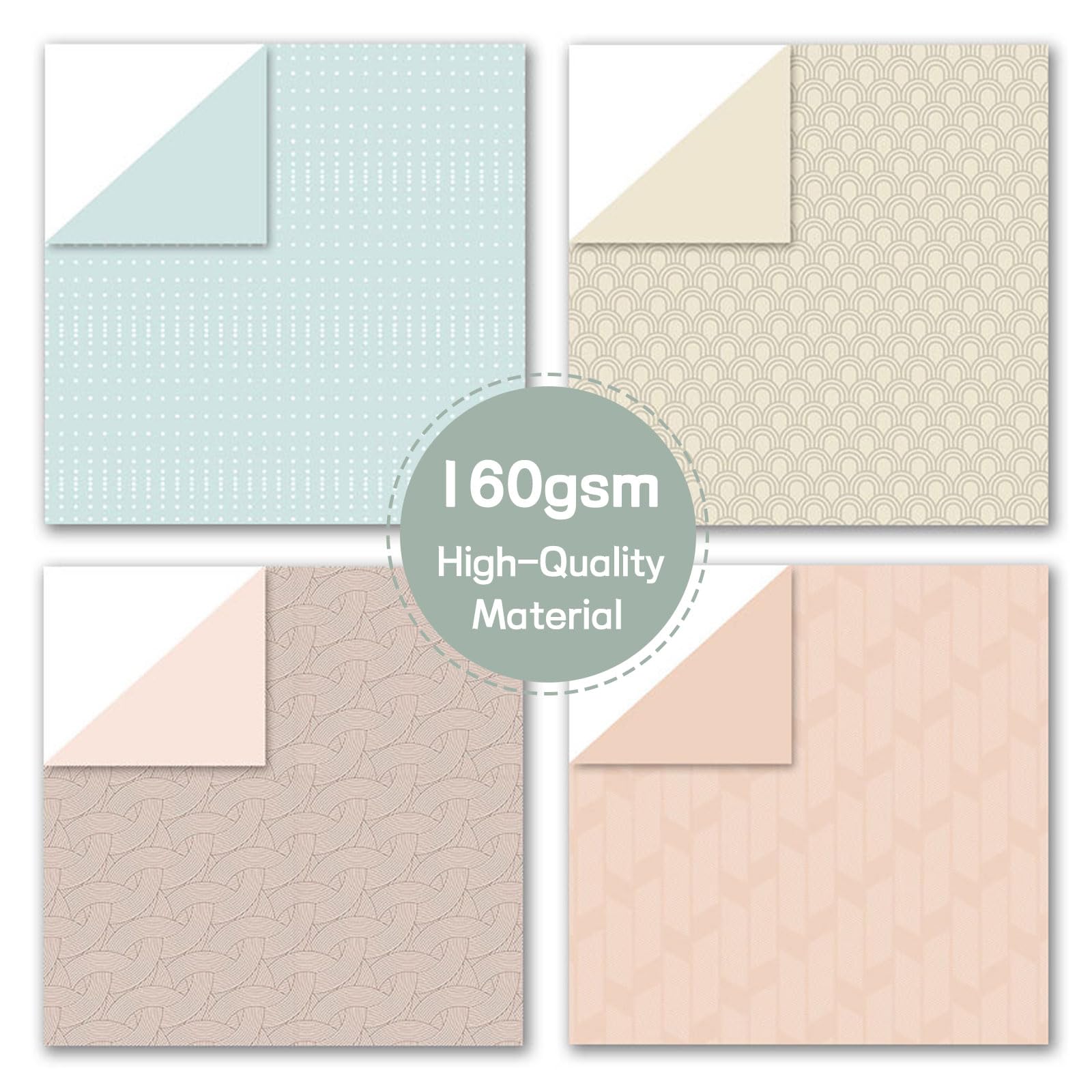 Papel para álbumes de recortes de 12 x 12 pulgadas, 48 hojas de papel decorativo para manualidades, papel de fondo estampado de doble cara para álbumes de recortes, tarjetas, decoración de diario
