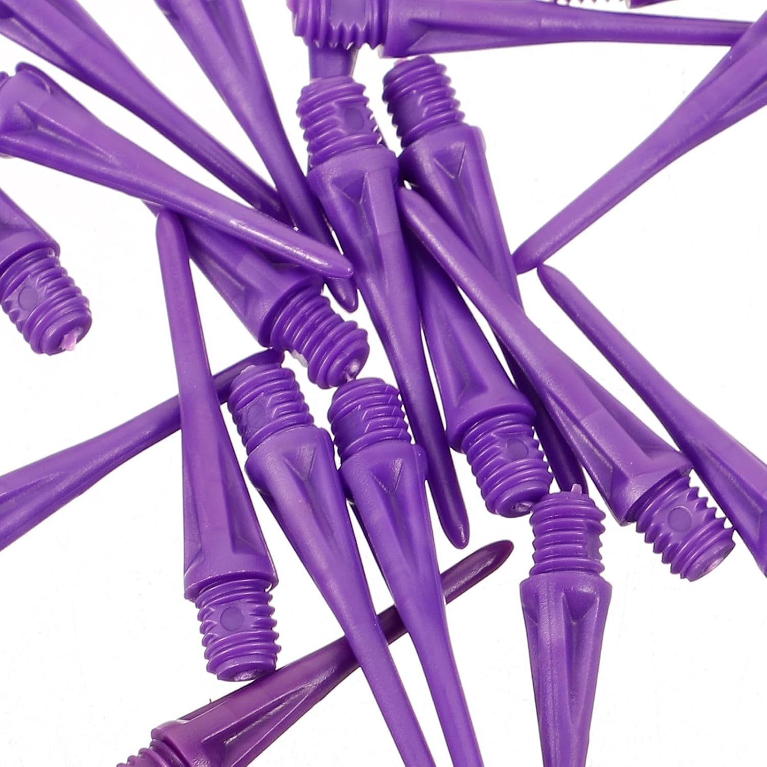 Beavorty 50pcs Soft Tip Dart Points Replacement Set Plastic Heads Professional Electronic Dart Accessories Purple for Electronic Dartboard Use