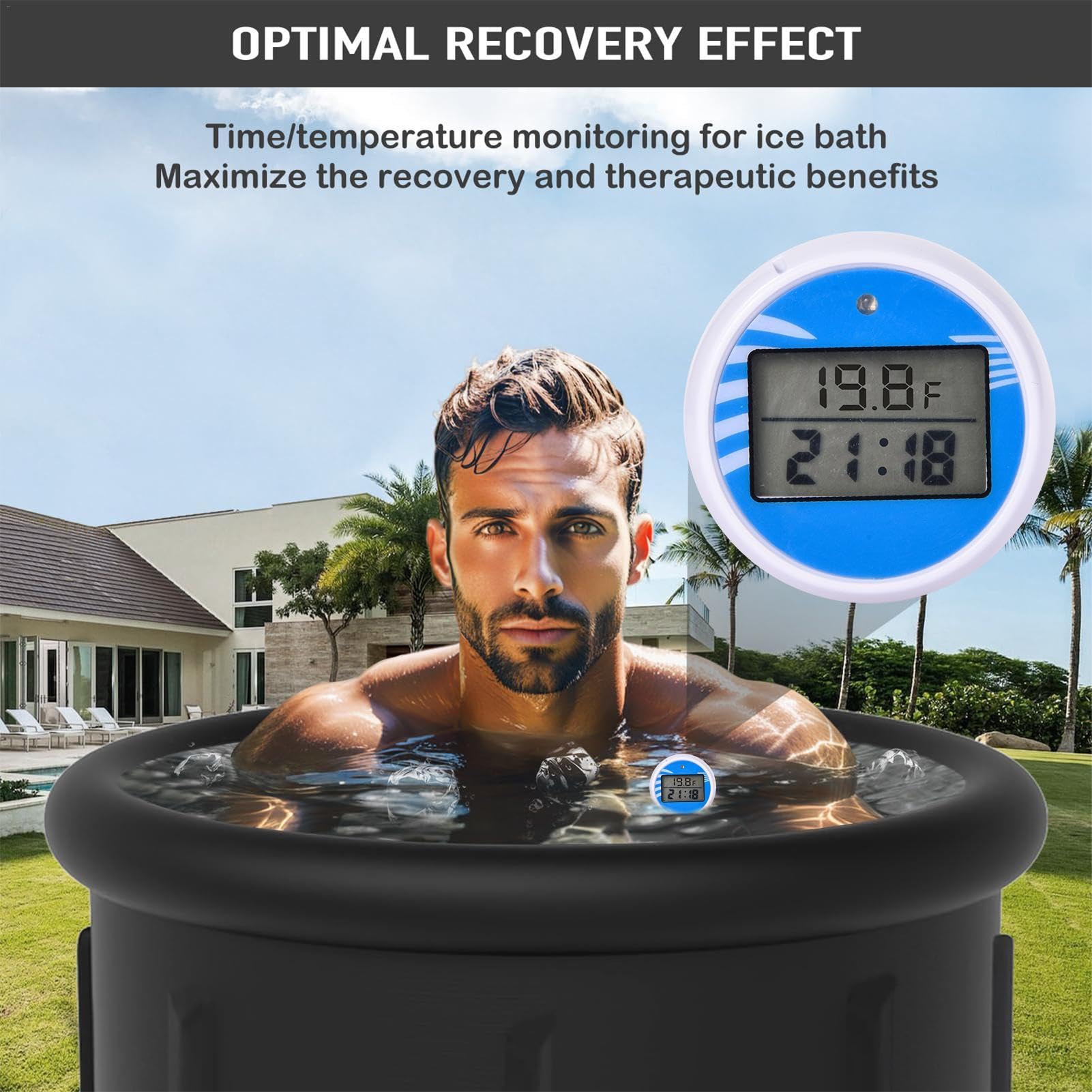 Thermomètre,Thermomètre Numérique Petit Format Rond 22mm, Indicateur De Température, AC 50 -380V