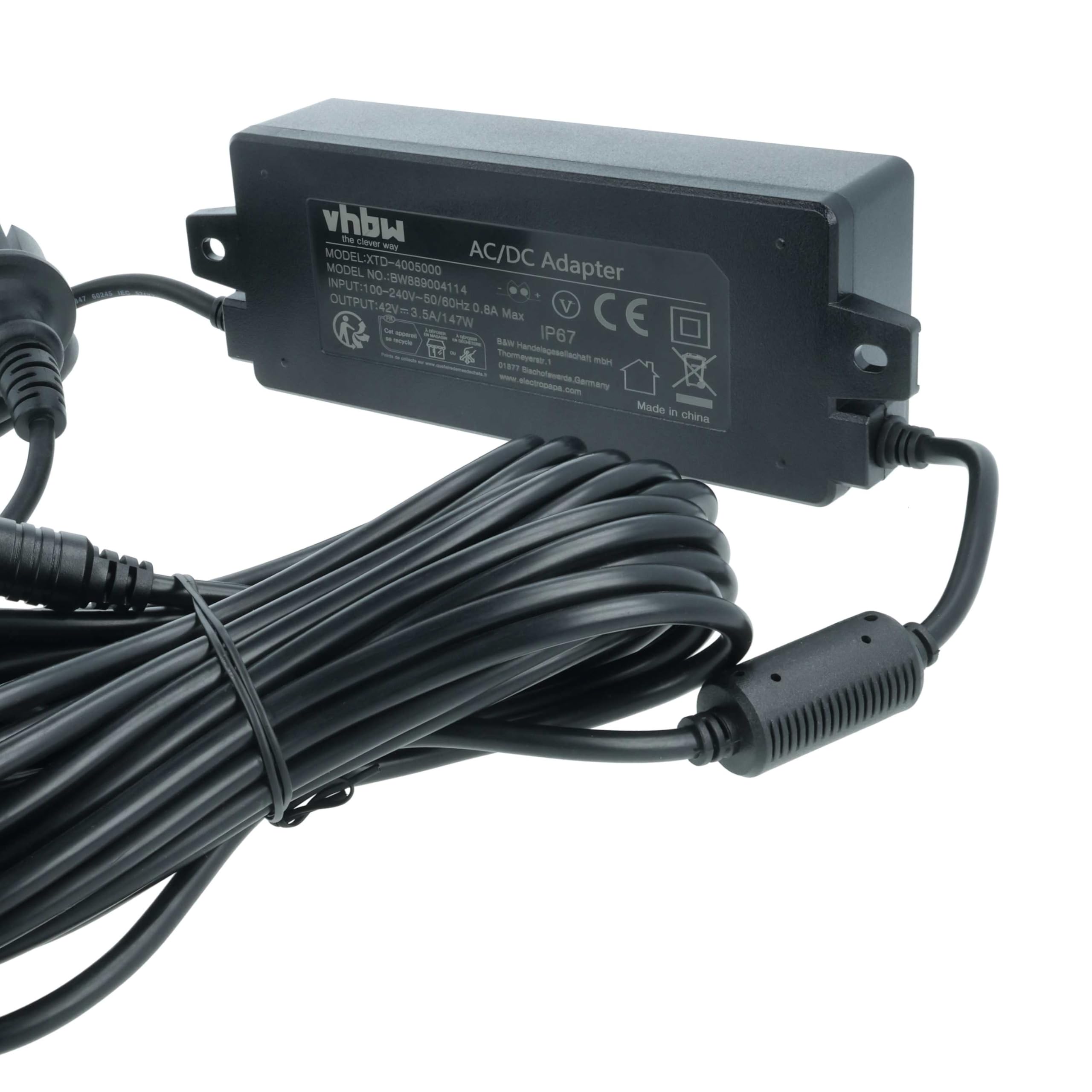vhbw Fuente alimentación CA/CC/Cargador Compatible con Bosch Indego S+ 400, XS 300, S+ 500, S 500 Robot cortacésped - 25 cm