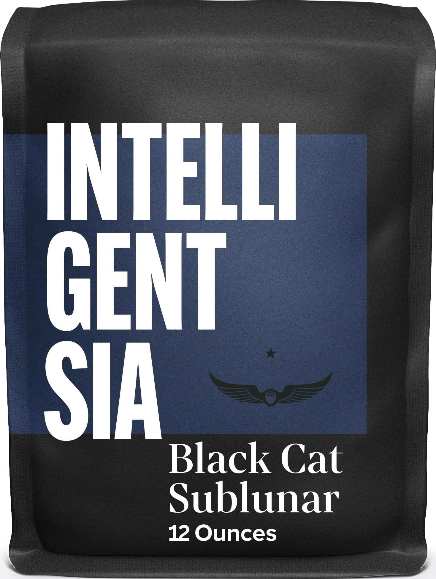 Intelligentsia Kaffee, dunkel geröstete ganze Bohnenkaffee – Black Cat Sublunar 340 ml Beutel