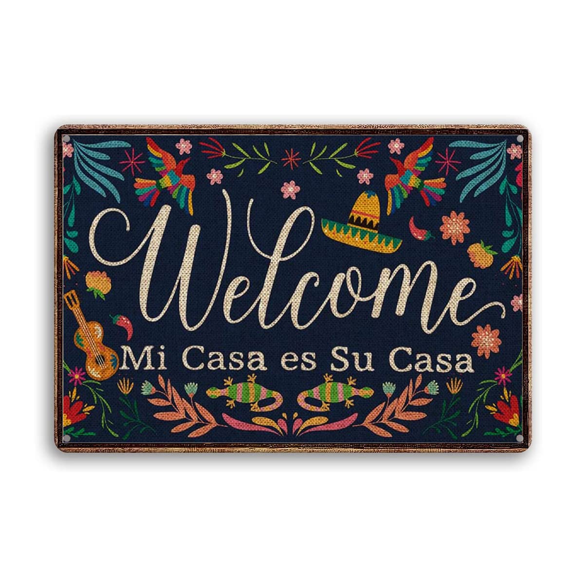 Strunt Metal Sign1 Vintage Funny Metal Sign Mexico Mi Case Es Su Case Welcome Cinco Metal Tin Sign Wall Art Home Decor Kitchen Poster Cafe Pub Plaque 5.5X8inch