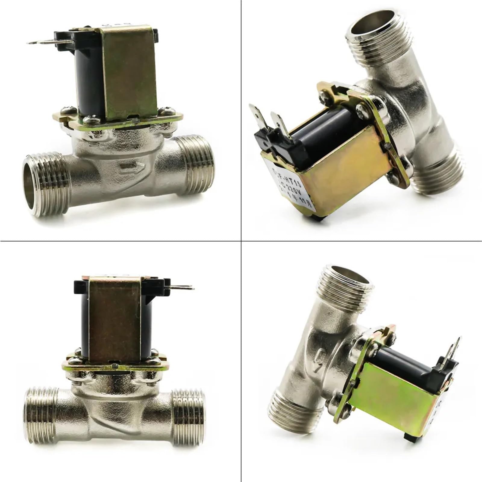 HDPHCRIUN G1/2'' Brass electric solenoid valve N/C 12v 24v 220v G3/4'' Water Air Inlet Flow Switch for solar water heater(220V,3/4 inch)