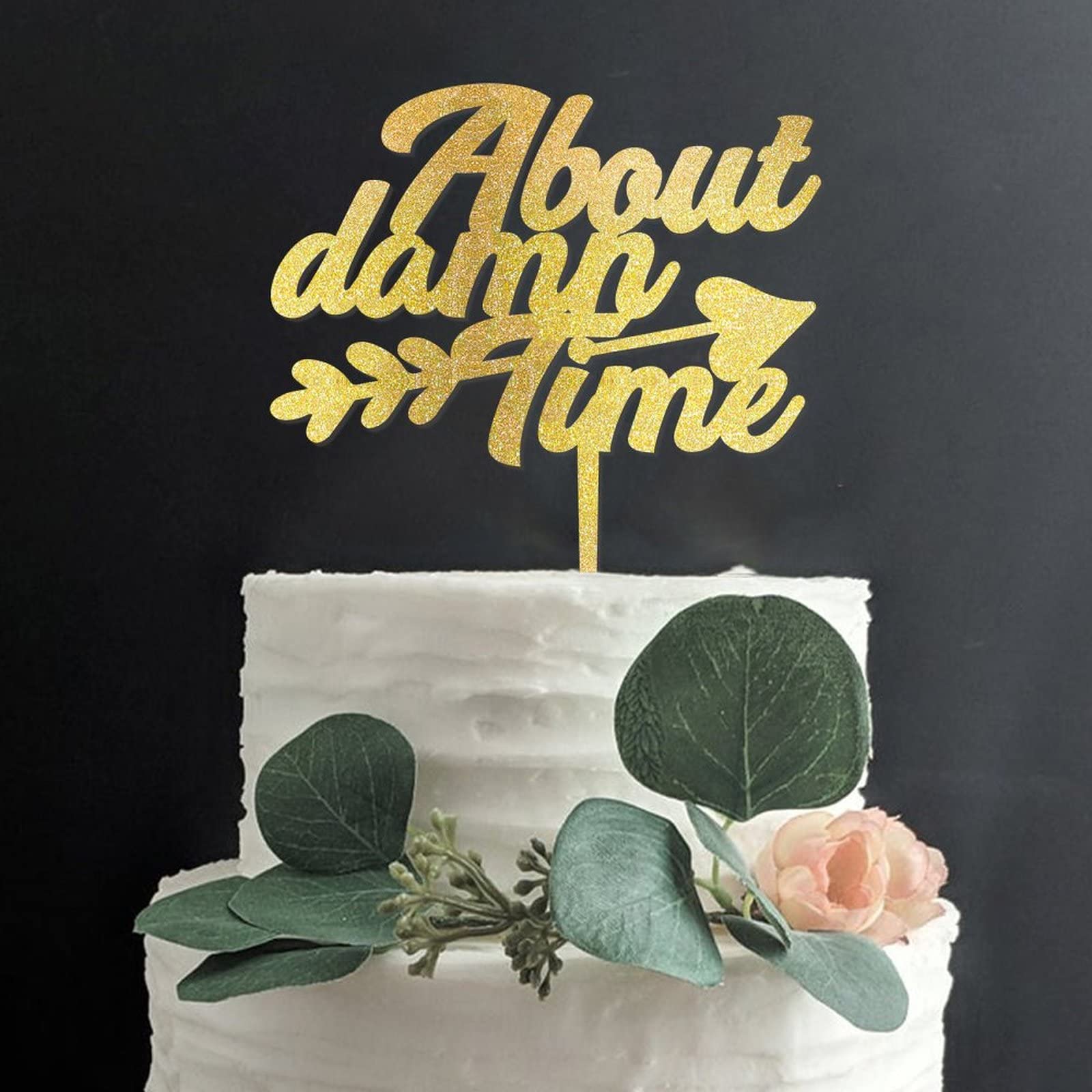 About Damn Time - Topper per torta in oro, con scritta Mr e Mrs, rustica, per matrimonio, fidanzamento, matrimonio, fidanzamento, matrimonio, fidanzamento, feste, regali di fidanzamento per coppie, 15