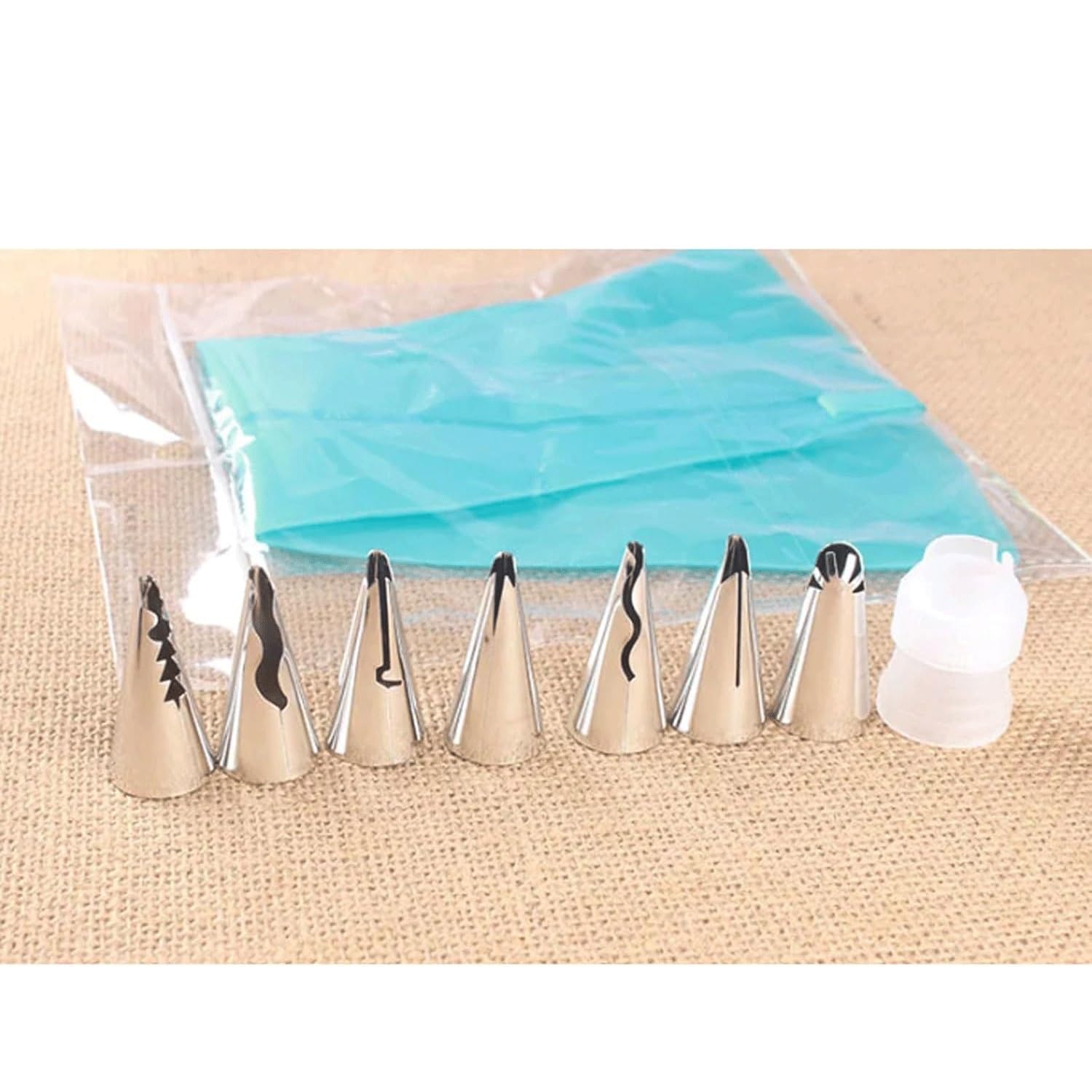 Boquillas de repostería, 9 boquillas rusas de acero inoxidable, puntas plegables para decoración, boquillas de glaseado, tubo de pastelería, fácil de usar