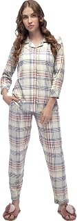 LOTIK Women's Cotton Chax Print Shirt & Payjama Full Sleeve Night Suit Set Price In India