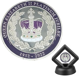 Queen Elizabeth II Jubilee Coin,Queen Elizabeth II of England Collectible Souvenir Coins | Uncirculated Jubilee Coin for Collectors Royal, Home Craft Decorations Generic, silver