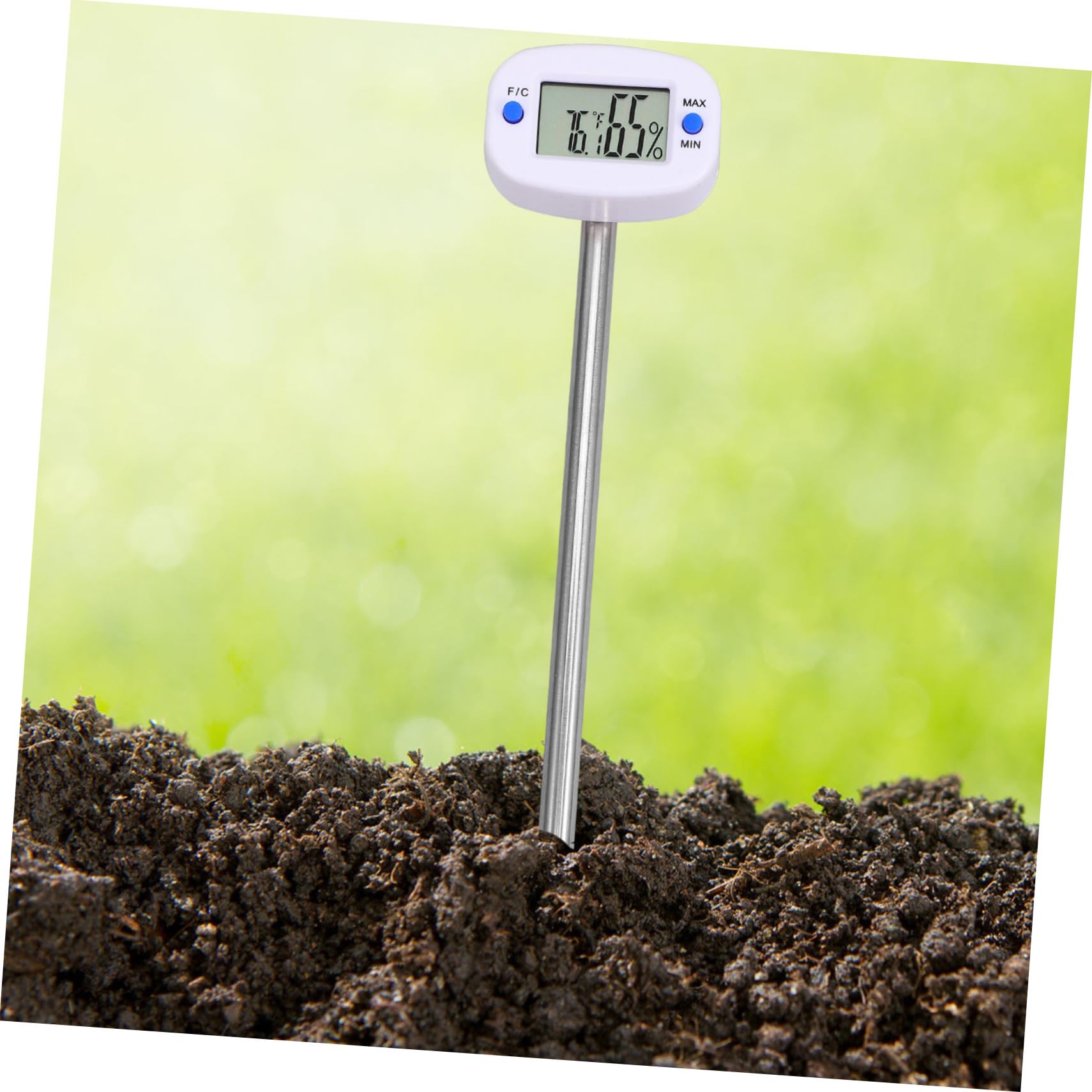 Toddmomy 2 Detectores De Temperatura Y Humedad Termómetro Medidor De Humedad Del Suelo Monitores De Suelo Sensor De Humedad Del Suelo Higrómetro De Riego Automático Herramienta De