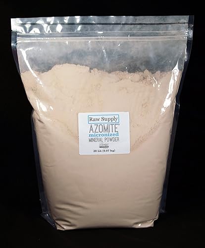 20 libras de azomita de The Seed Supply - Polvo mineral natural traza - 67 minerales esenciales