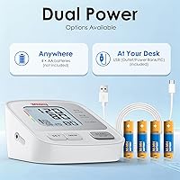 Vista 6 de Monitores de presión arterial para uso doméstico FSA y HSA elegibles para presión arterial ajustable brazo de 9 a 17 pulgadas, 2 x 99 memorias