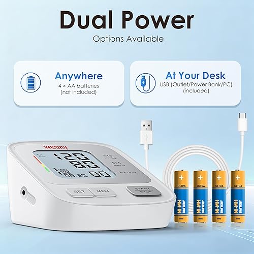 Miniatura 21 de Monitor de presión arterial, monitor de presión arterial del brazo superior para uso doméstico, máquina digital automática de presión arterial