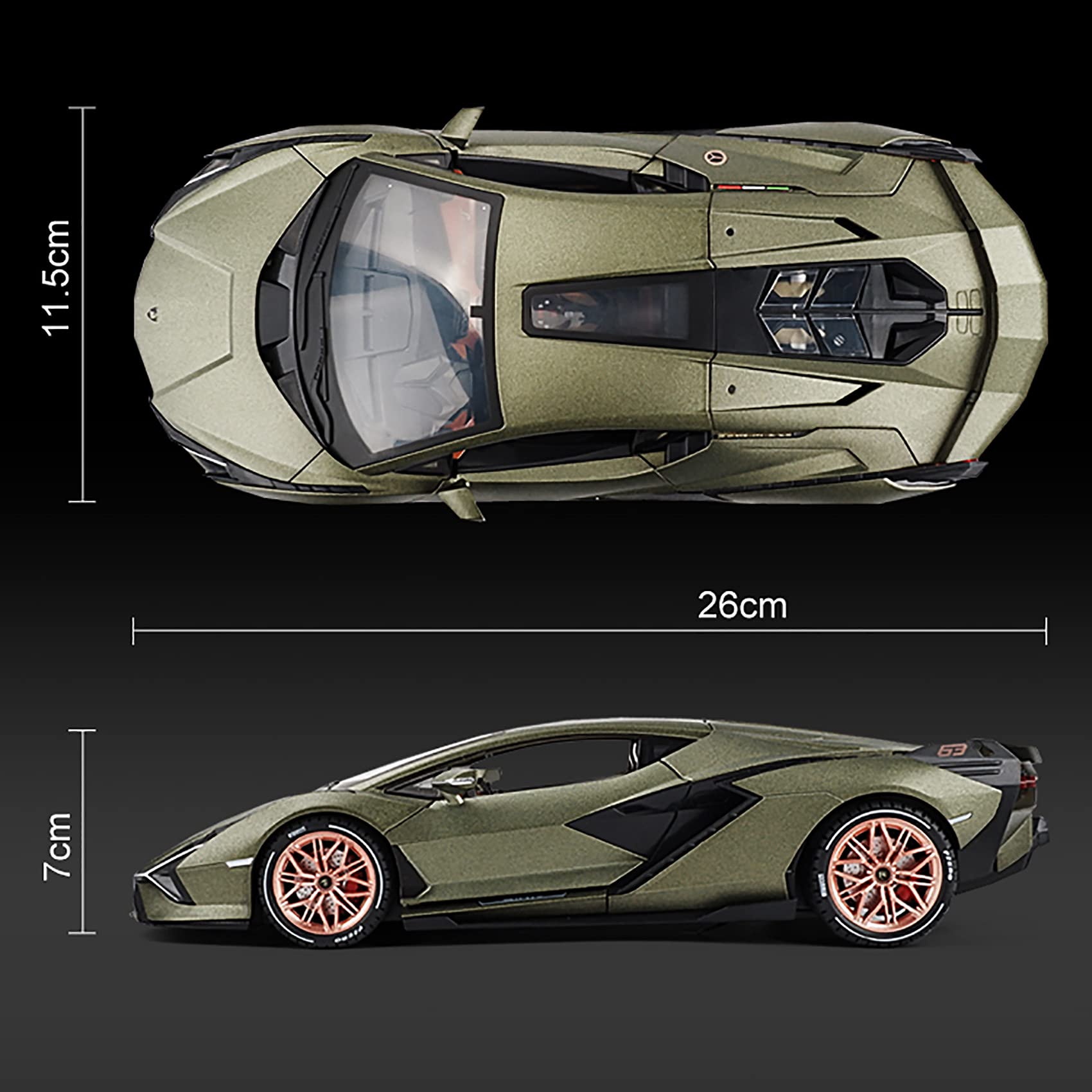 Amazon | 1:18カーモデル、ランボルギーニSIAN FKP 37と互換性