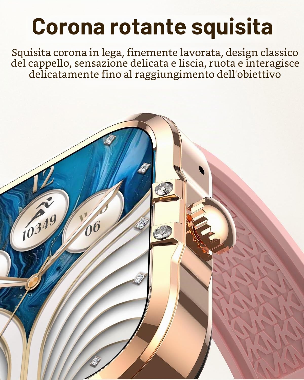 SUPEROFFERTA SCORTE FINALI 2026 1.75 pollici con schermo a colori HD AMOLED 390 * 450 con funzione NFC gestione mestruale Smartwatch da donna per donna. (Argento)