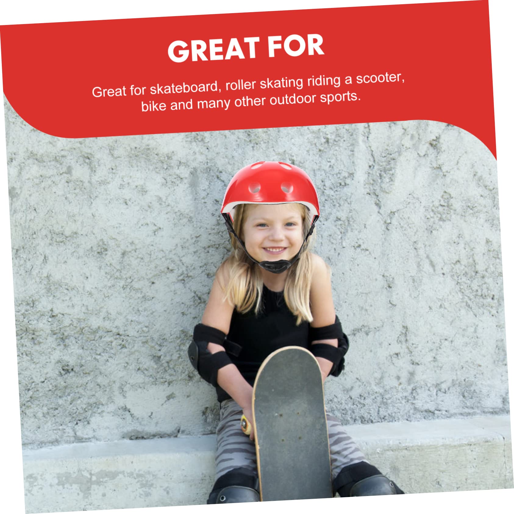 YARNOW 3pièces Casque De Ajustable pour Garçon Fille pour Vélo Skateboard Casque De Sport avec Ventilation pour Et Sécurité Renforcée