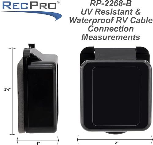 Miniatura 5 de RecPro Placa de entrada de TV por cable RV  Conector de antenacable coaxial  Opción en blanco o negro