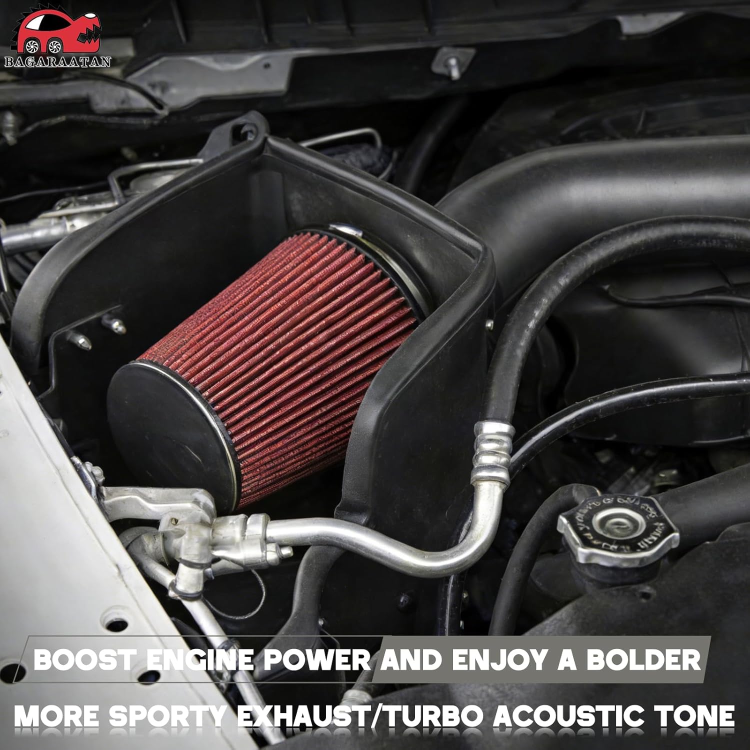 Cold Air Intake System & Heat Shield for 2019-2024 RAM 1500 3.6L V6 Gas Truck Shield