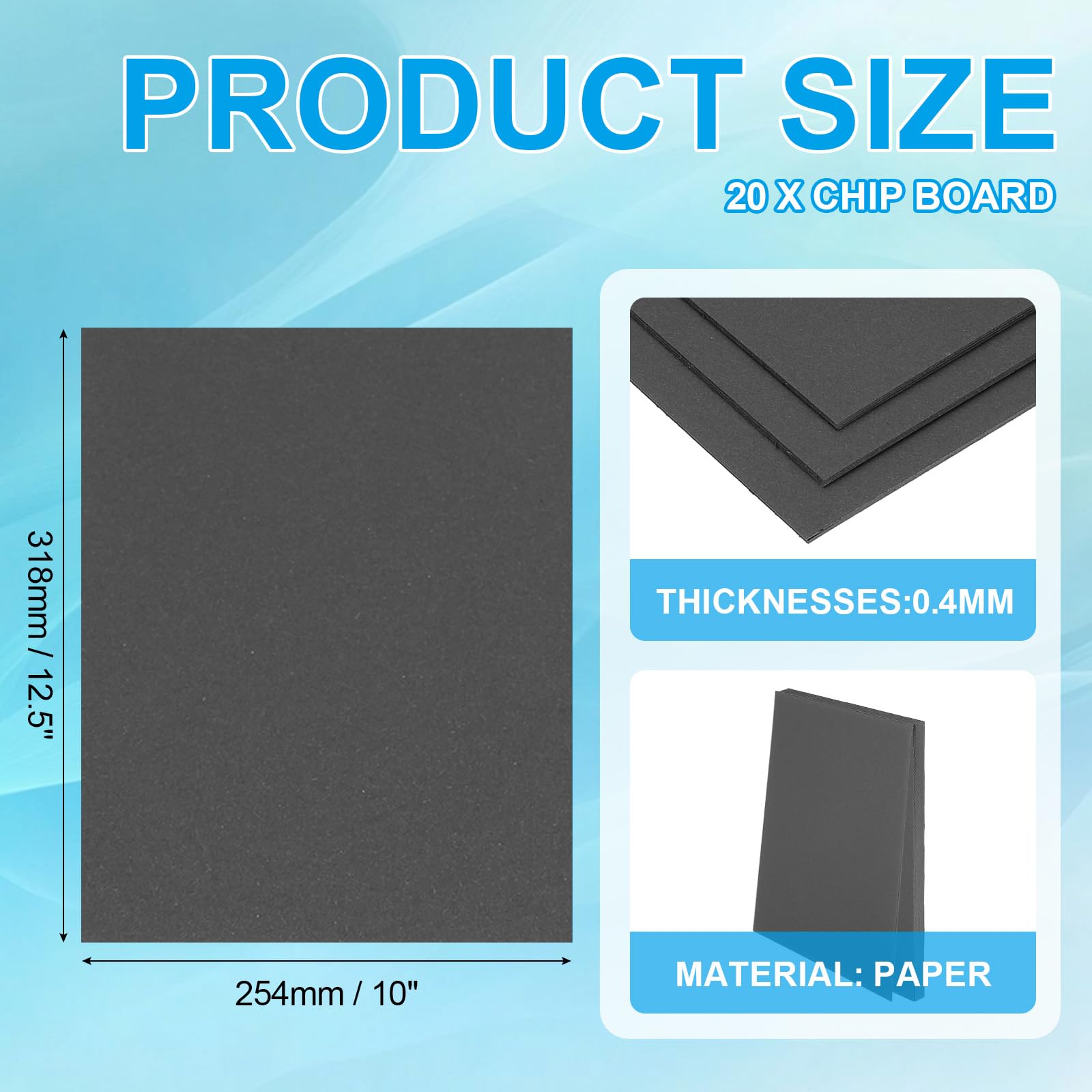 PATIKIL 12.5x10x0.02" Chipboard Sheets - Image 2