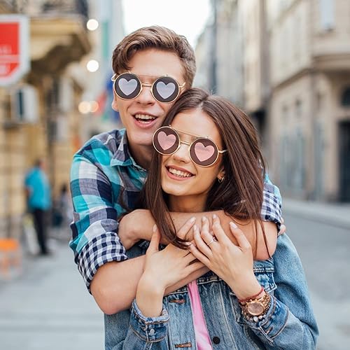 Miniatura 4 de ARTUFABU Divertidas gafas de sol hippie Gafas de sol redondas hippie retro, accesorios hippie, lentes de sol en forma de círculo, gafas de sol