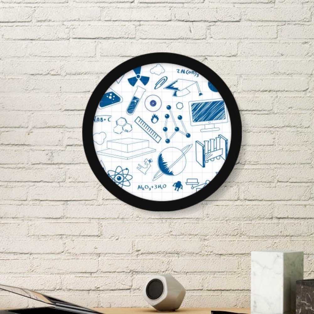 Symbole de chimie physique cadre rond pour personnaliser un bureau