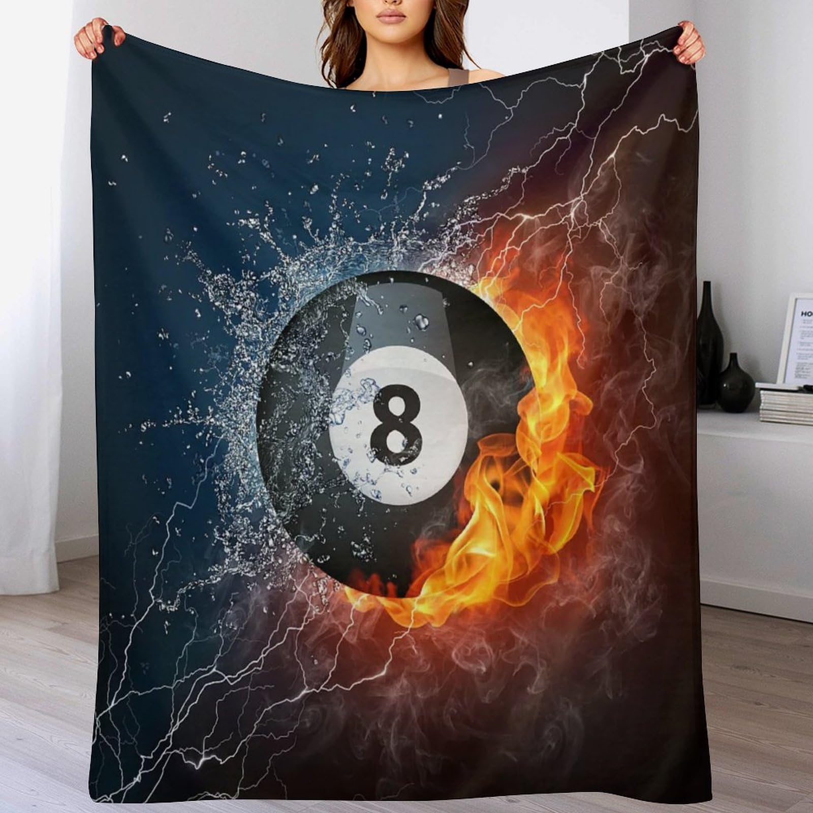 Couverture billard en flannel super doux plaid polaire en peluche de luxe pour canapé 180x200cm