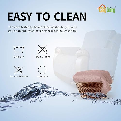 Miniatura 599 de Easy-Going - Funda reversible para sofá, resistente al agua, con varillas de espuma y correas elásticas, protector de muebles para mascotas y perros