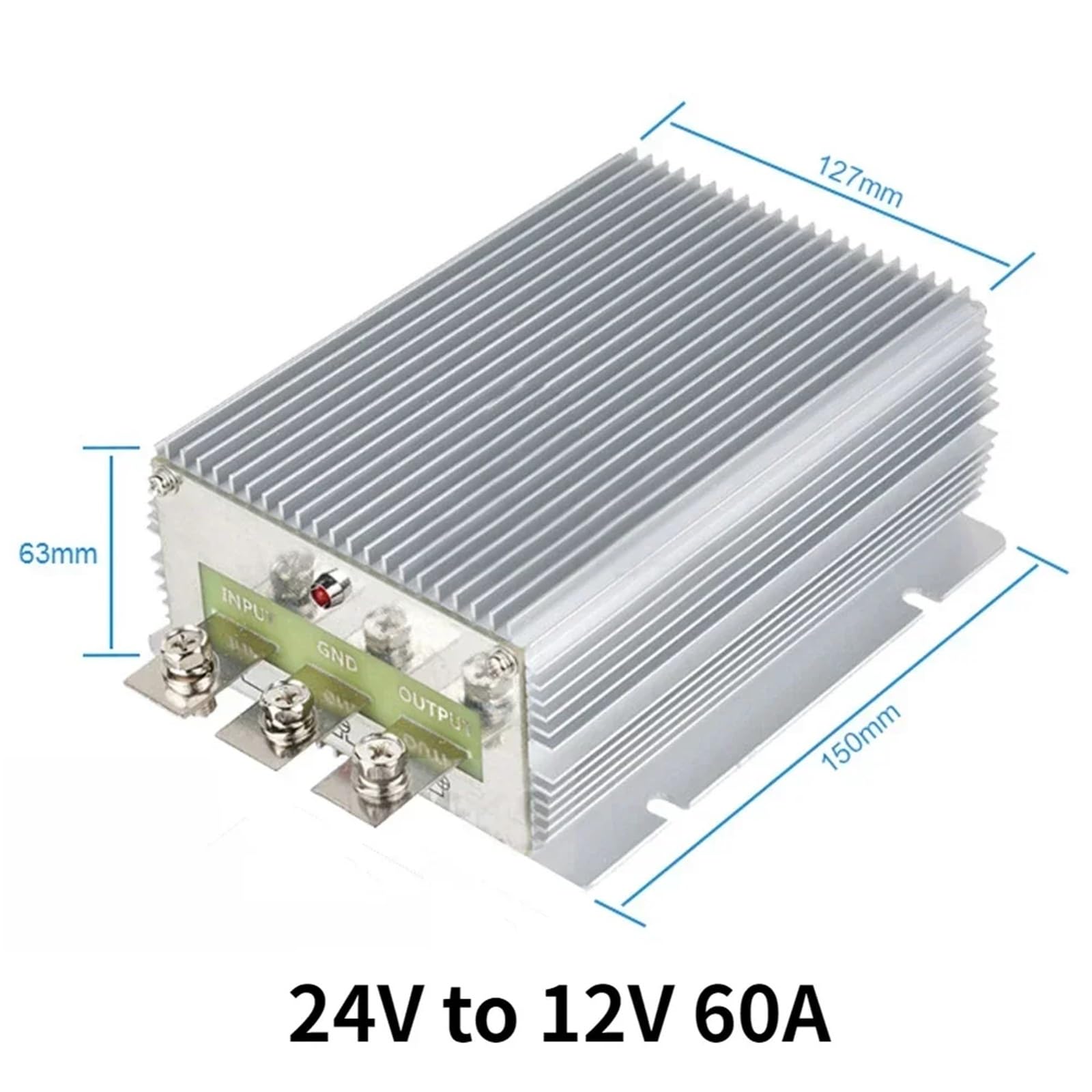 1 x regulator napięcia 24 V do 12 V, 24 V do 12 V, 50 A-200 A, przetwornica napięcia DC/DC Buck, transformator zasilania (24 V do 12 V, 60 A)