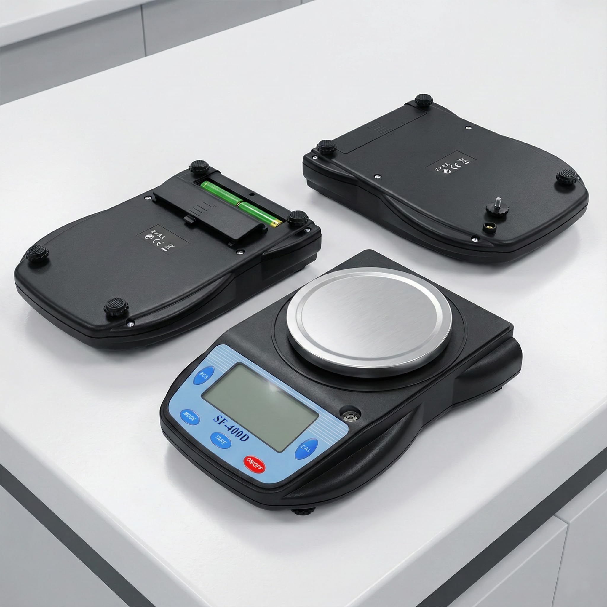 Eosphorus Bilancia di Precisione 600g/0,01g con Piatto Rotondo, Bilancia Digitale per Laboratorio, Scuole e Chimica, Funzione Conteggio, Unità g/oz/ct, Ricarica USB e Adattatore