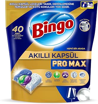 Bingo Smart Capsule Pro Max Dishwasher Detergent Tablet 40s