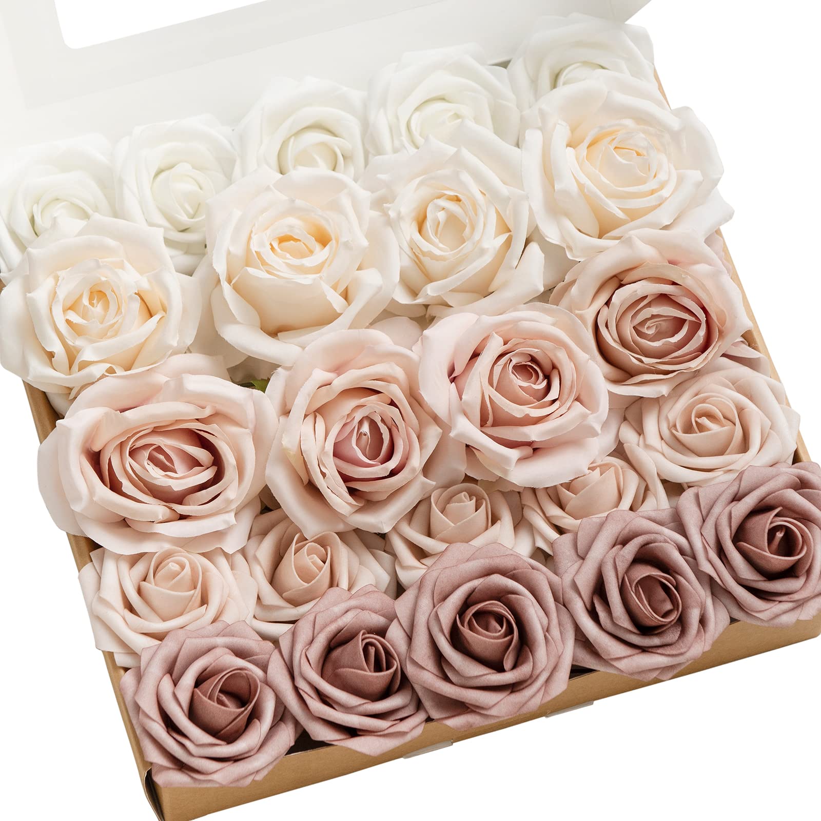 Ling's Moment Artificial Flowers - Orange & Dusty Rose -31
