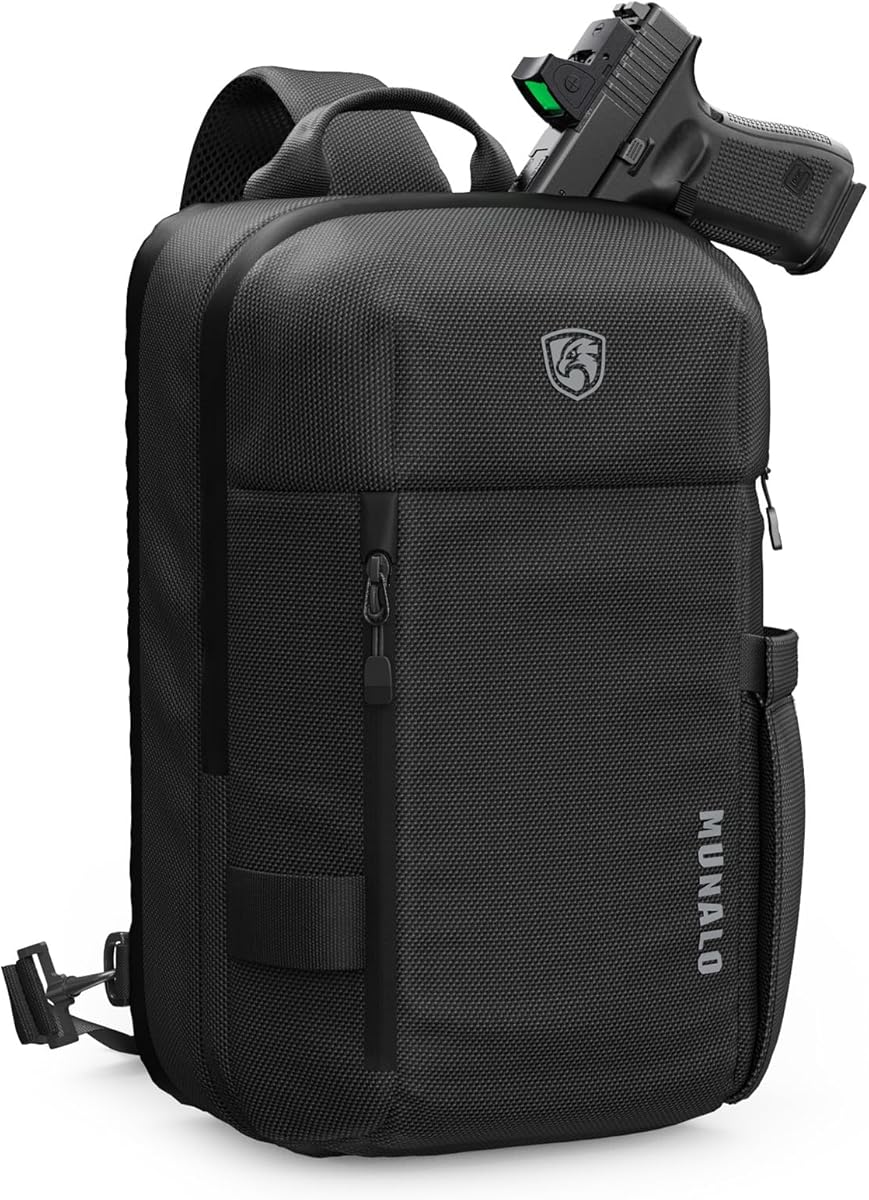 MUNALO Concealed Carry Bag for Men & Women - CCW Sling Bag, Tactical Crossbody/Cross Body EDC Holster Bags for Pistol/Gun - Ideal for Trigger Coverage & Quick Draw Access