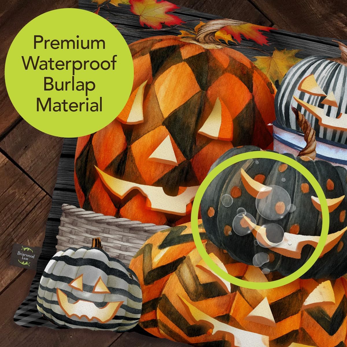 Briarwood Lane Patterned Jack O Lanterns Pillow