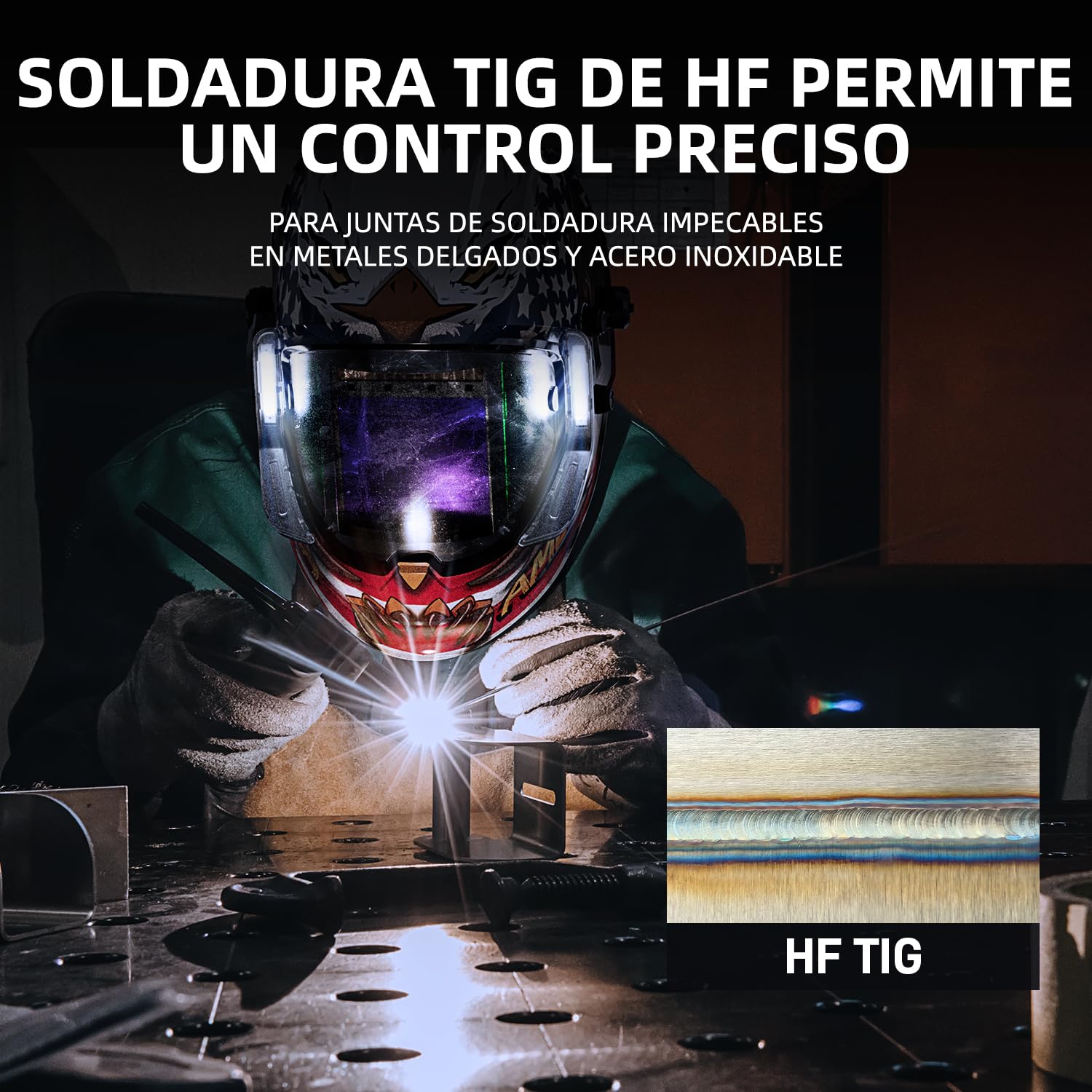 ANDELI Soldador Multifuncional 6 en 1 230V 160A – Maquinaria Combinada Soldador de Aluminio HF TIG/MIG/MMA+Flux Core, Cortador de Plasma 40A, Arco Pulsado, Inversor IGBT MCT-416P