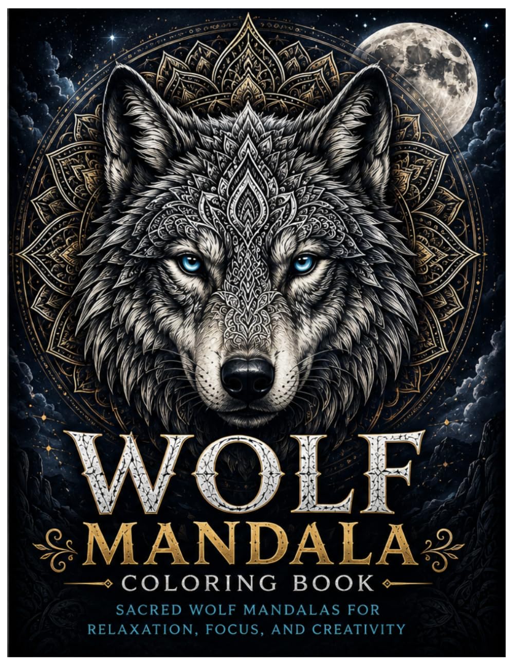 Wolf Mandala: Sacred Wolf Mandalas for Relaxation, Focus, and Creativity