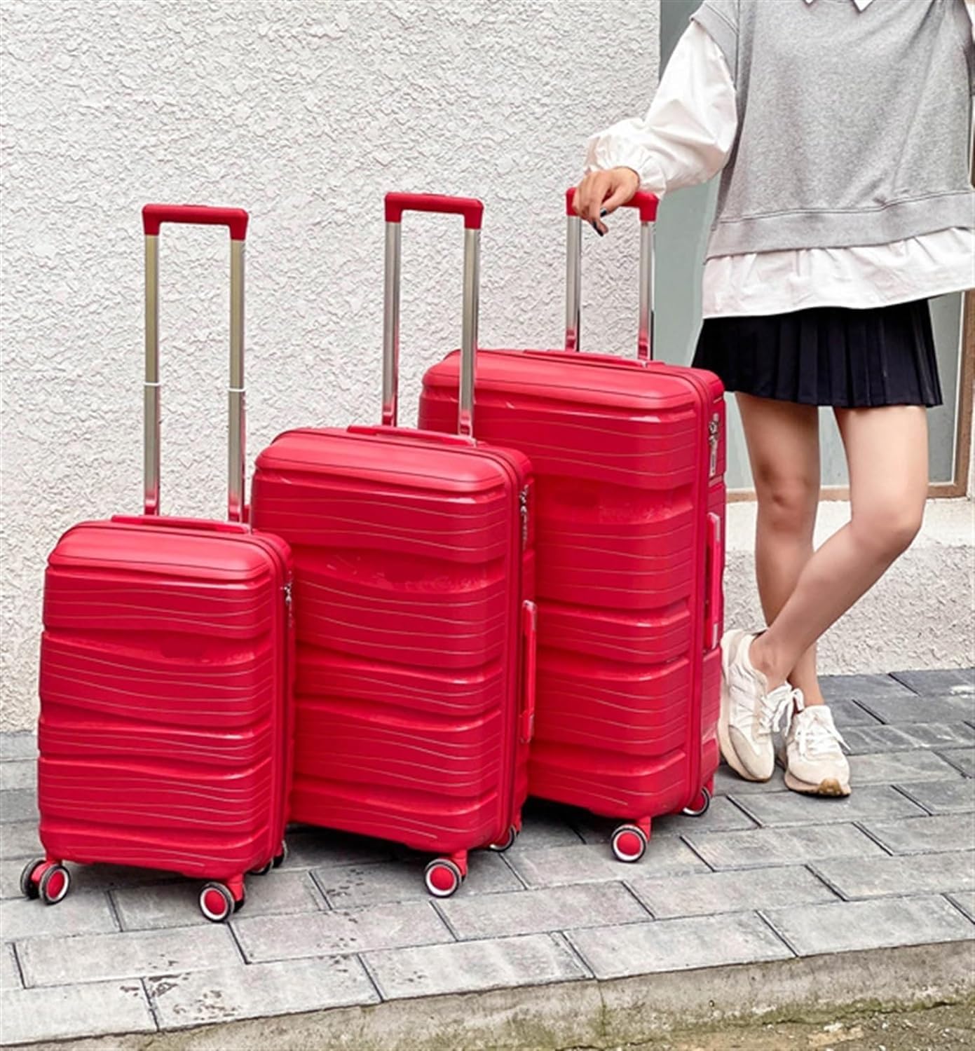 Maleta Maleta con Ruedas, Equipaje facturable de Mano con Ruedas giratorias, Asas ergonómicas Ligeras, Equipaje facturado Bolsas de Viaje