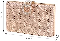 Vista 7 de Dreubea Bolso de mano brillante para mujer con diamantes de imitación