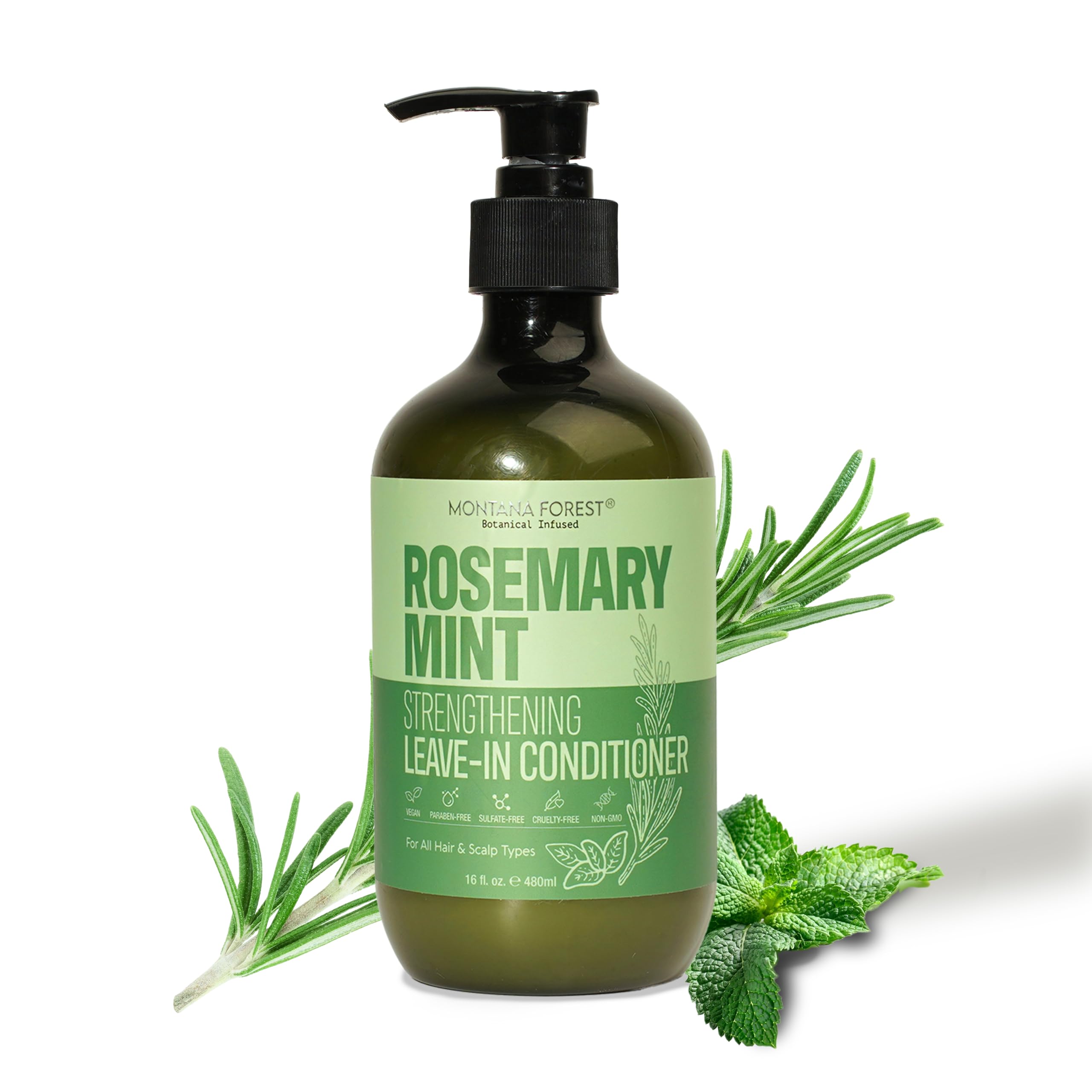 Amazon.com : MONTANA FOREST Rosemary Mint Strengthening Leave-In