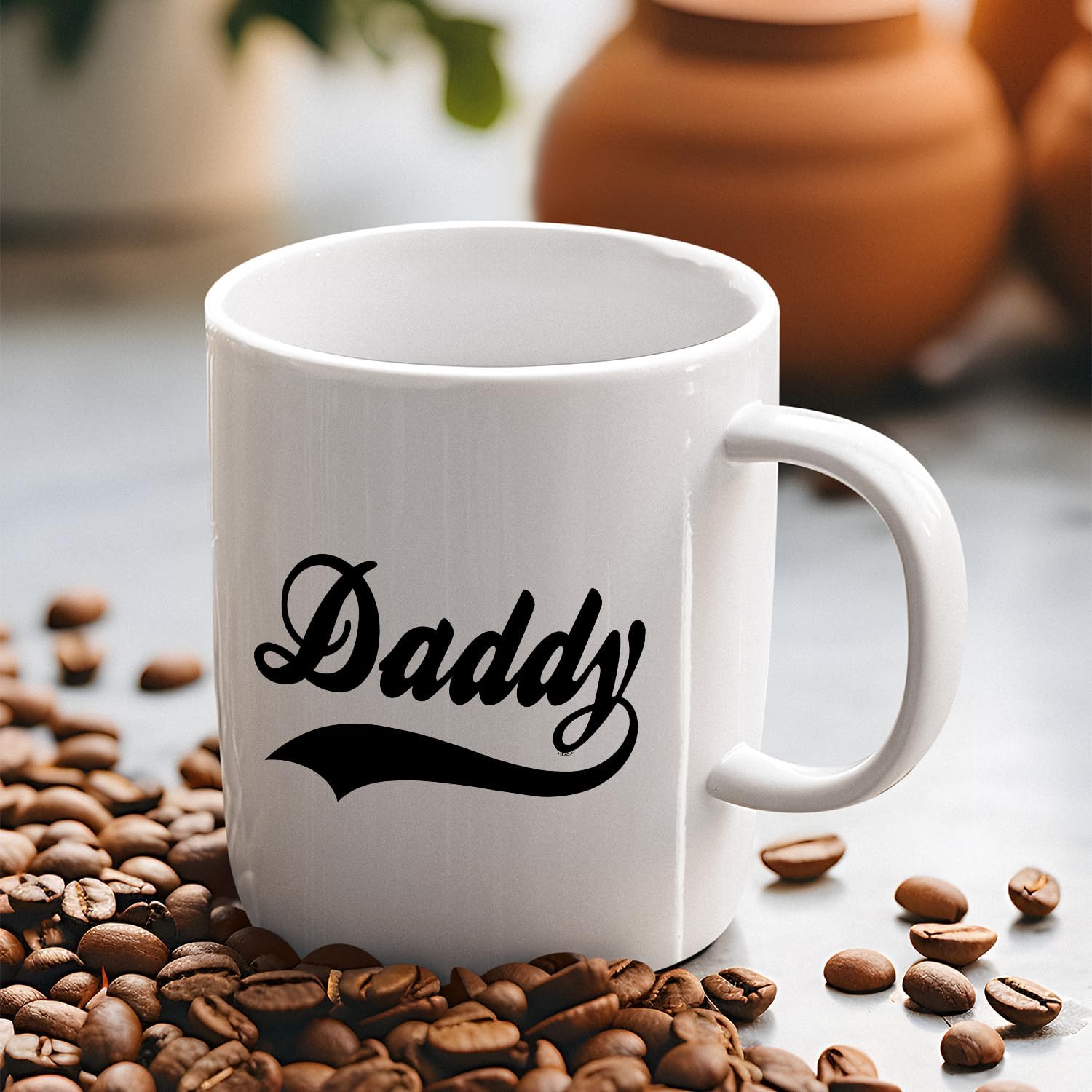 Veracco Daddy - White Ceramic Coffee Mug - Funny Father's Day Birthday Gifts For New Dad Daddy Stepdad (White, Ceramic) - Image 3