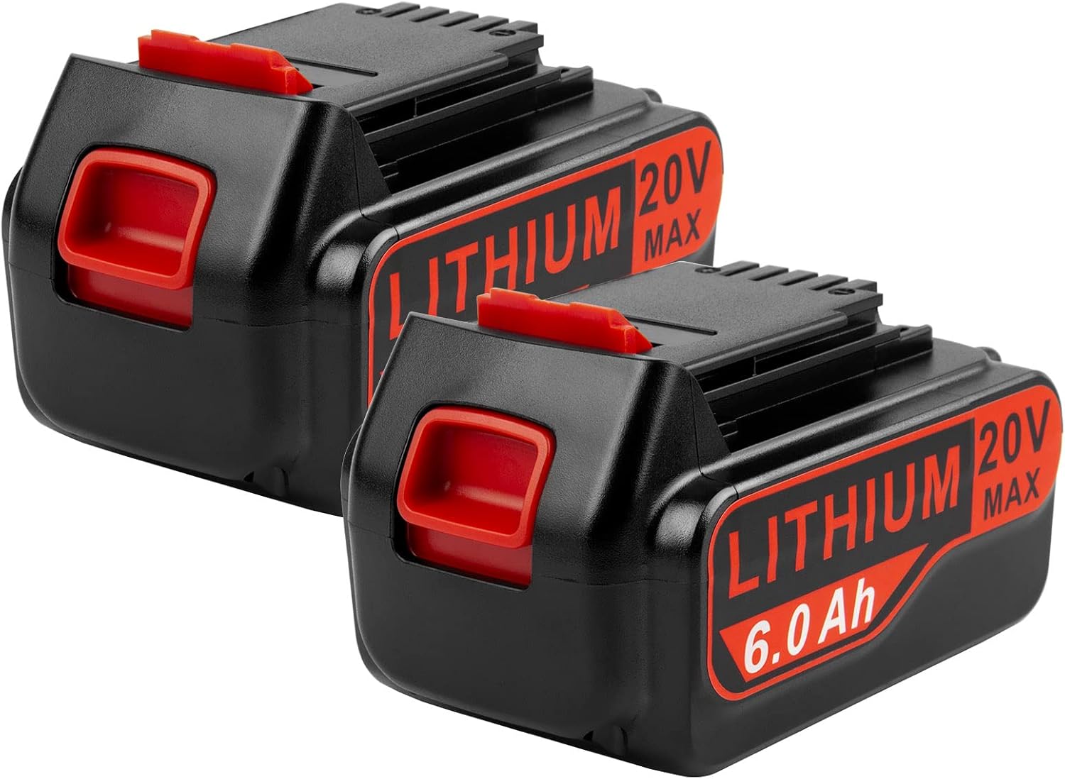 TREE.NB 6.0Ah 20V Battery Replacement for Black and Decker 20V Lithium Battery LBXR20 LBXR20B LBXR20-OPE LBXR2020 LB20 LBX20 LB2X4020 LST220 (2 Pack)