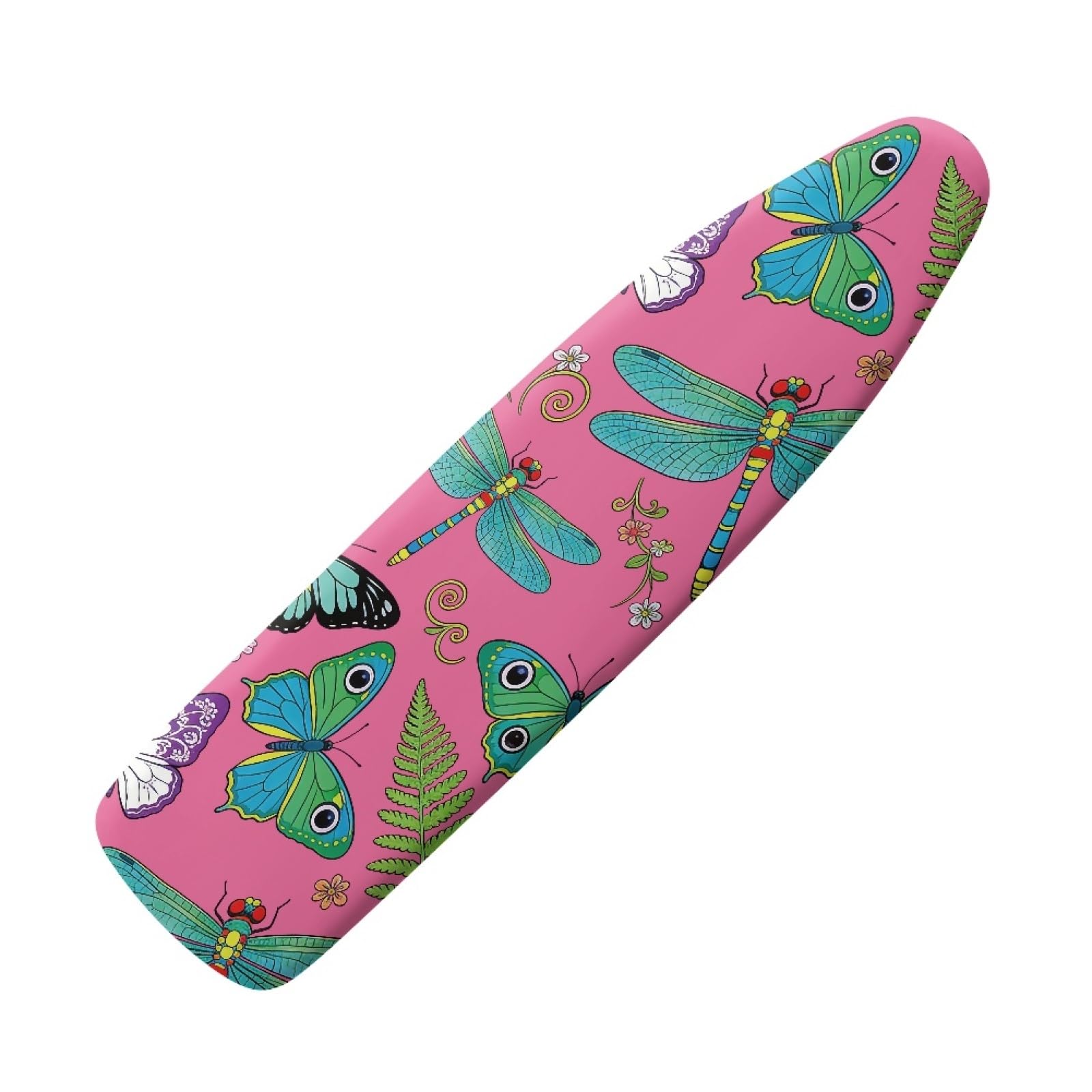 Elasticated Ironing Board Covers 125 X 45 Green Insects Universal iron board covers and Padding,Adjustable Fastener,Durable,Washable,Easy to Install,Slip-resistant and heat-resistan