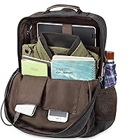 Vista 3 de CAMTOP School Backpack Vintage Canvas Laptop Backpacks Men Women Rucksack Bookbags